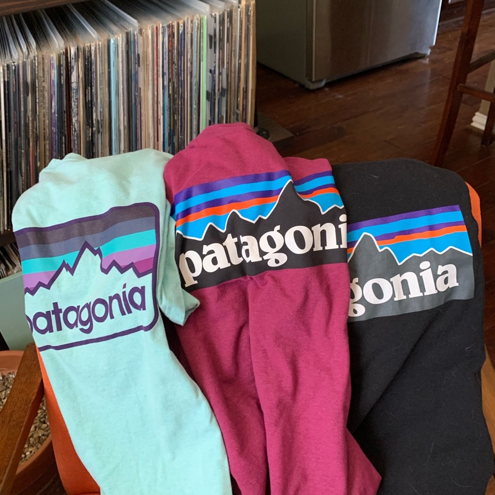 Three Patagonia t-shirts, size xl